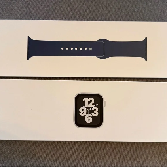 Apple Smartwatch with Silver Case and Blue Band - Picture 5 of 8